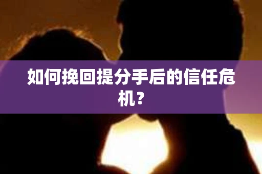 如何挽回提分手后的信任危机？