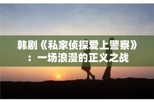 韩剧《私家侦探爱上警察》：一场浪漫的正义之战