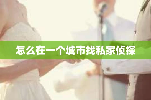 怎么在一个城市找私家侦探