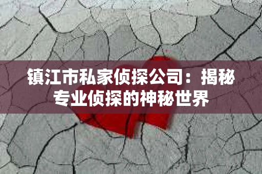 镇江市私家侦探公司：揭秘专业侦探的神秘世界