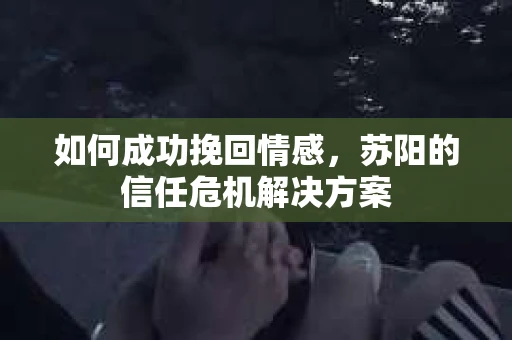 如何成功挽回情感，苏阳的信任危机解决方案