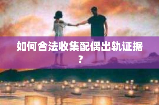 如何合法收集配偶出轨证据？