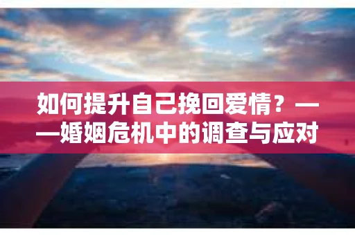 如何提升自己挽回爱情？——婚姻危机中的调查与应对策略