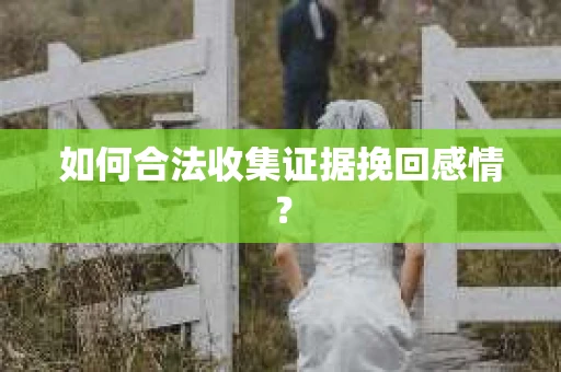 如何合法收集证据挽回感情？